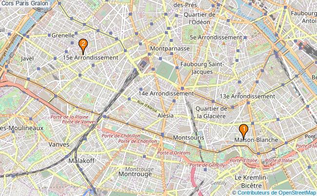 plan Cors Paris Associations cors Paris : 3 associations