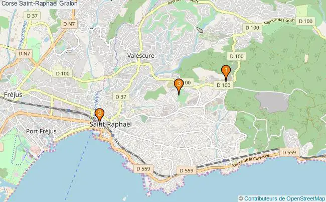 plan Corse Saint-Raphaël Associations Corse Saint-Raphaël : 3 associations