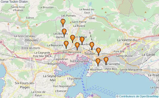 plan Corse Toulon Associations Corse Toulon : 11 associations