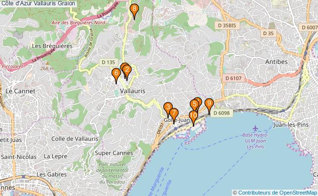 plan Côte d'Azur Vallauris Associations Côte d'Azur Vallauris : 10 associations