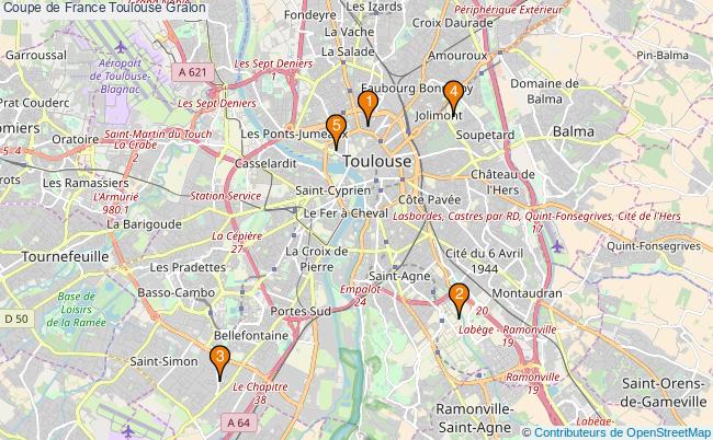 plan Coupe de France Toulouse Associations Coupe de France Toulouse : 5 associations