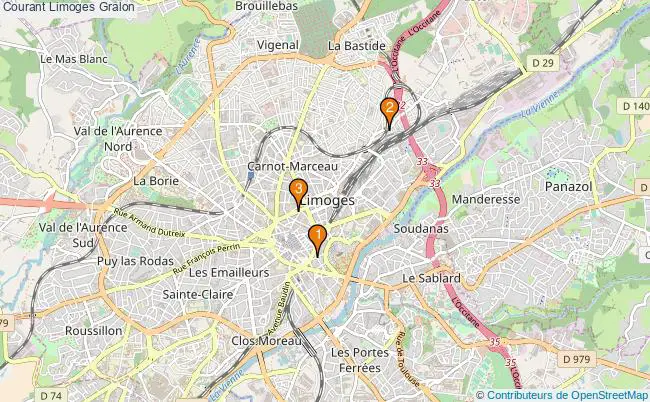 plan Courant Limoges Associations courant Limoges : 3 associations