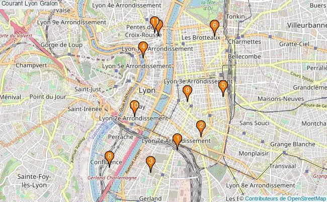 plan Courant Lyon Associations courant Lyon : 10 associations