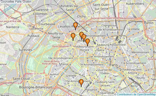 plan Courcelles Paris Associations Courcelles Paris : 7 associations
