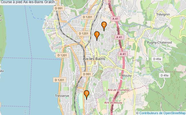 plan Course à pied Aix-les-Bains Associations course à pied Aix-les-Bains : 3 associations