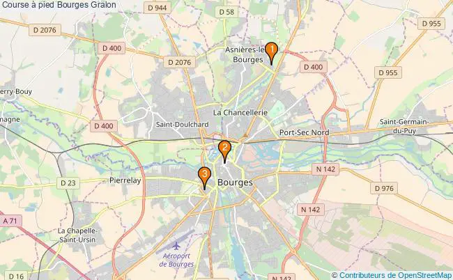 plan Course à pied Bourges Associations course à pied Bourges : 3 associations