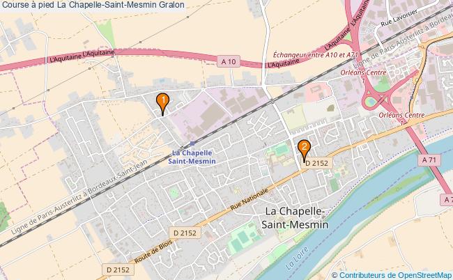 plan Course à pied La Chapelle-Saint-Mesmin Associations course à pied La Chapelle-Saint-Mesmin : 2 associations