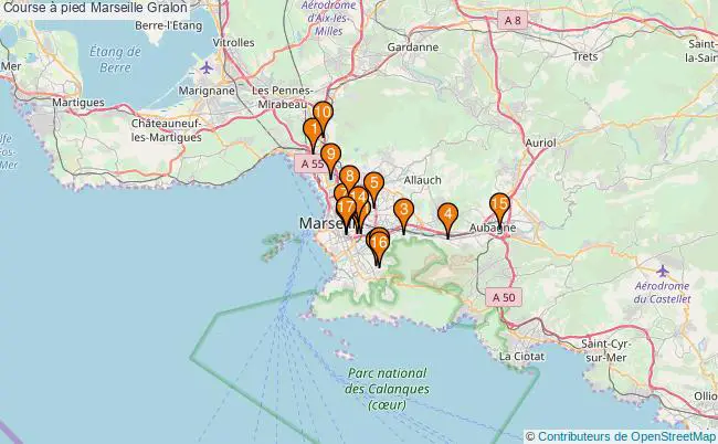 plan Course à pied Marseille Associations course à pied Marseille : 19 associations