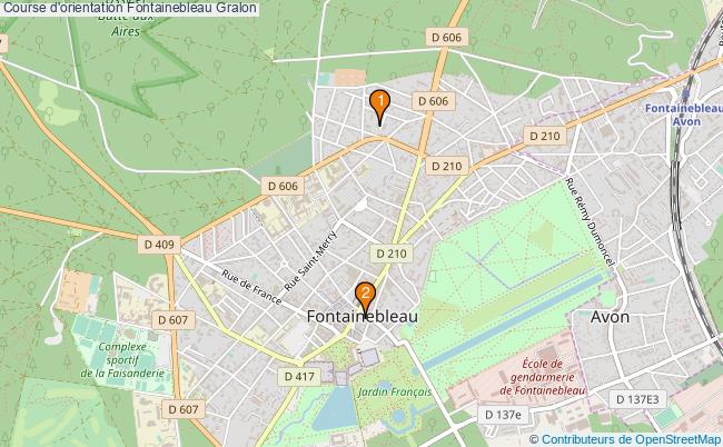 plan Course d'orientation Fontainebleau Associations course d'orientation Fontainebleau : 2 associations