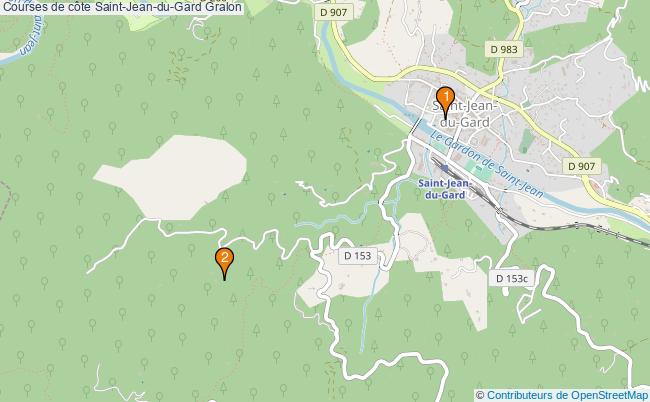 plan Courses de côte Saint-Jean-du-Gard Associations courses de côte Saint-Jean-du-Gard : 2 associations