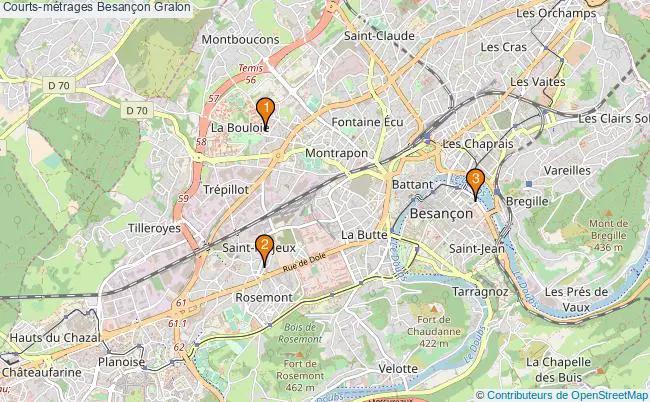 plan Courts-métrages Besançon Associations courts-métrages Besançon : 3 associations