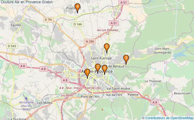 plan Couture Aix en Provence Associations couture Aix en Provence : 9 associations