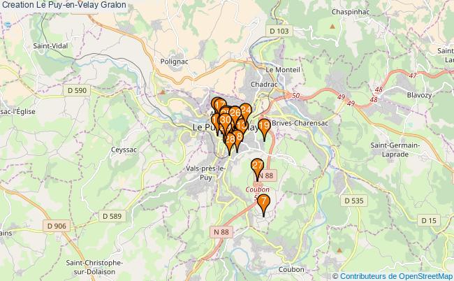 plan Creation Le Puy-en-Velay Associations Creation Le Puy-en-Velay : 39 associations