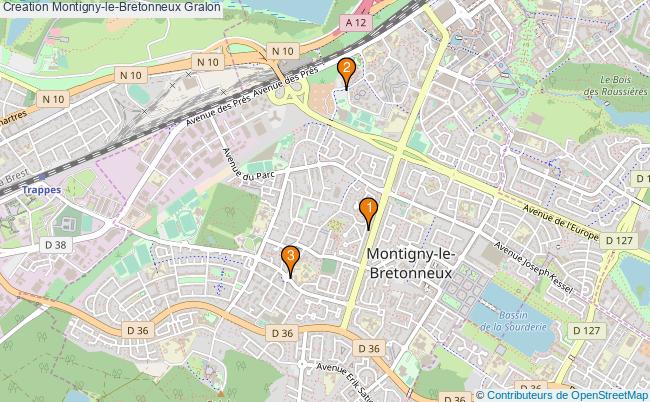 plan Creation Montigny-le-Bretonneux Associations Creation Montigny-le-Bretonneux : 4 associations