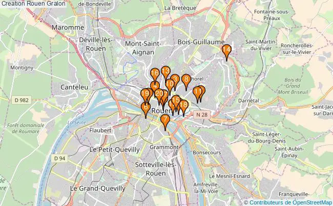 plan Creation Rouen Associations Creation Rouen : 53 associations