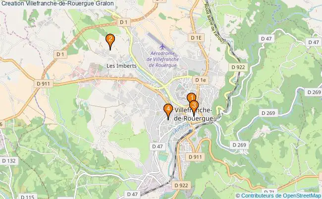 plan Creation Villefranche-de-Rouergue Associations Creation Villefranche-de-Rouergue : 6 associations