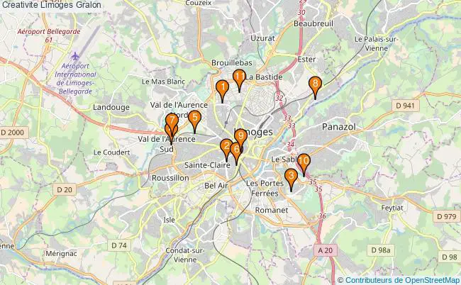 plan Creativite Limoges Associations creativite Limoges : 11 associations