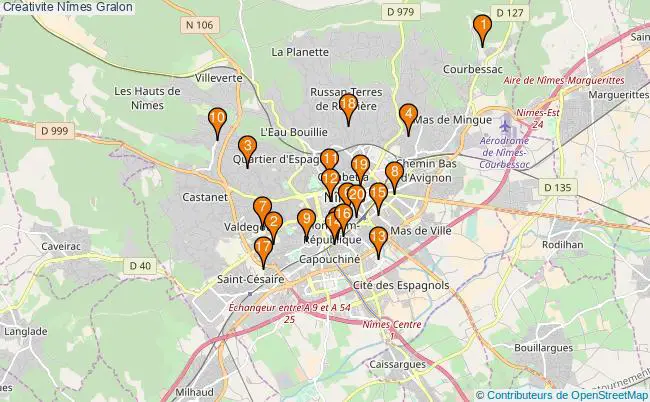 plan Creativite Nîmes Associations creativite Nîmes : 22 associations
