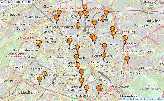 plan Creativite Paris Associations creativite Paris : 414 associations