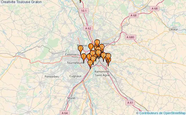 plan Creativite Toulouse Associations creativite Toulouse : 109 associations