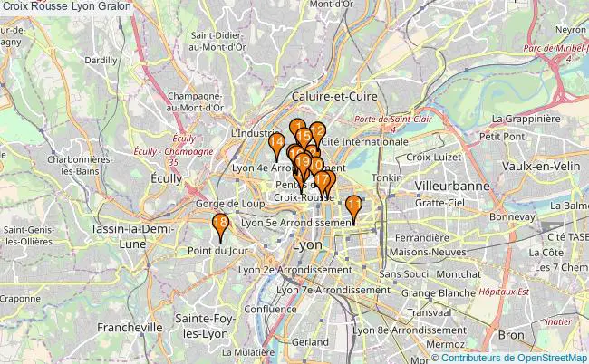 plan Croix Rousse Lyon Associations Croix Rousse Lyon : 23 associations