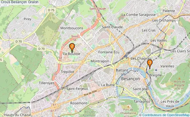 plan Crous Besançon Associations crous Besançon : 2 associations