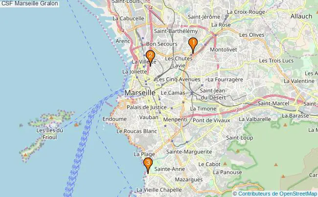 plan CSF Marseille Associations CSF Marseille : 3 associations