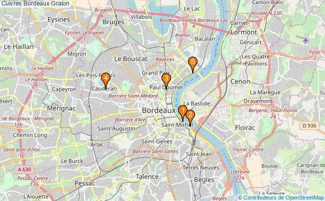 plan Cuivres Bordeaux Associations cuivres Bordeaux : 3 associations