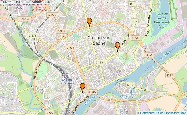 plan Cuivres Chalon-sur-Saône Associations cuivres Chalon-sur-Saône : 3 associations