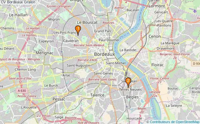 plan CV Bordeaux Associations CV Bordeaux : 3 associations