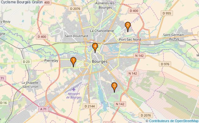 plan Cyclisme Bourges Associations Cyclisme Bourges : 4 associations