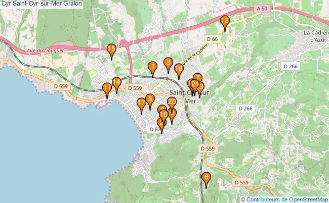 plan Cyr Saint-Cyr-sur-Mer Associations Cyr Saint-Cyr-sur-Mer : 21 associations
