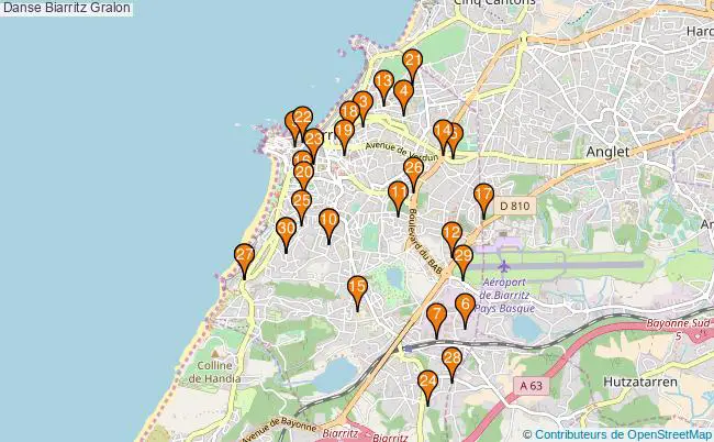 plan Danse Biarritz Associations danse Biarritz : 40 associations