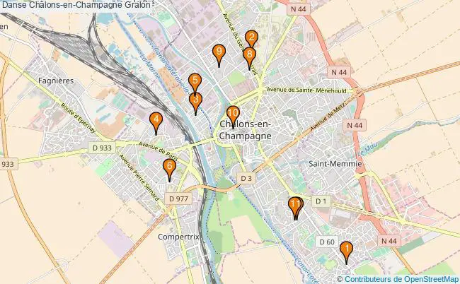 plan Danse Châlons-en-Champagne Associations danse Châlons-en-Champagne : 17 associations