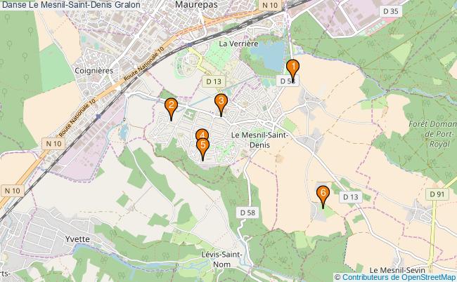 plan Danse Le Mesnil-Saint-Denis Associations danse Le Mesnil-Saint-Denis : 6 associations