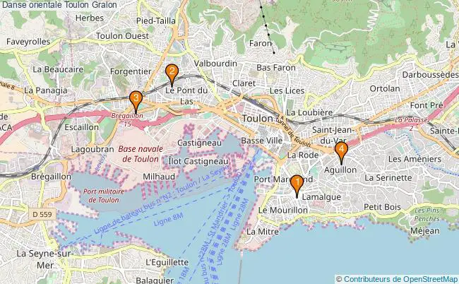 plan Danse orientale Toulon Associations danse orientale Toulon : 5 associations