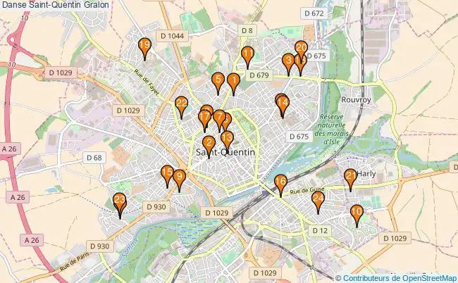 plan Danse Saint-Quentin Associations danse Saint-Quentin : 25 associations
