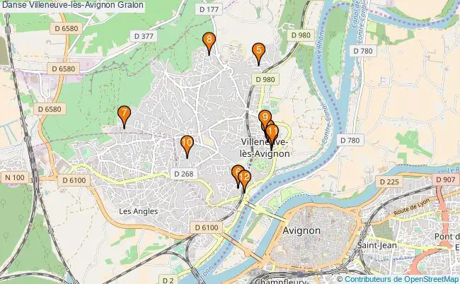plan Danse Villeneuve-lès-Avignon Associations danse Villeneuve-lès-Avignon : 15 associations