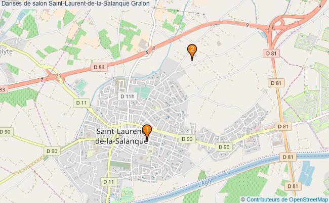 plan Danses de salon Saint-Laurent-de-la-Salanque Associations danses de salon Saint-Laurent-de-la-Salanque : 2 associations