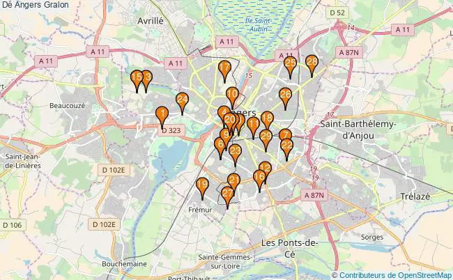 plan Dé Angers Associations dé Angers : 19 associations