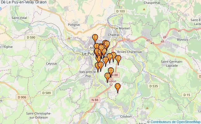 plan Dé Le Puy-en-Velay Associations dé Le Puy-en-Velay : 58 associations