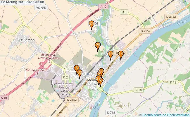 plan Dé Meung-sur-Loire Associations dé Meung-sur-Loire : 9 associations