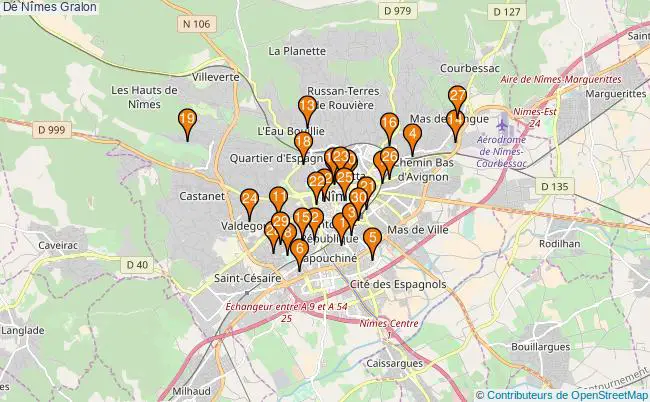 plan Dé Nîmes Associations dé Nîmes : 47 associations