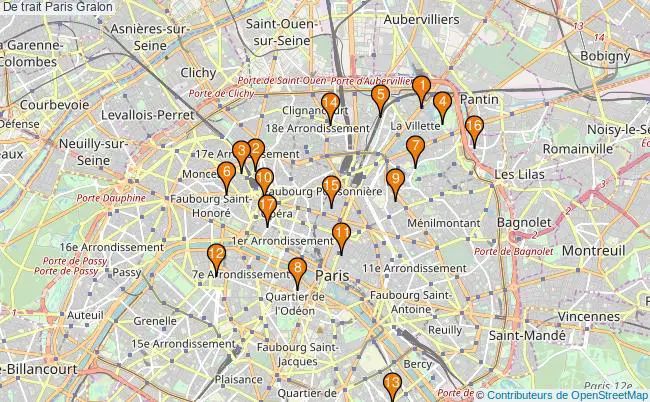 plan De trait Paris Associations de trait Paris : 20 associations