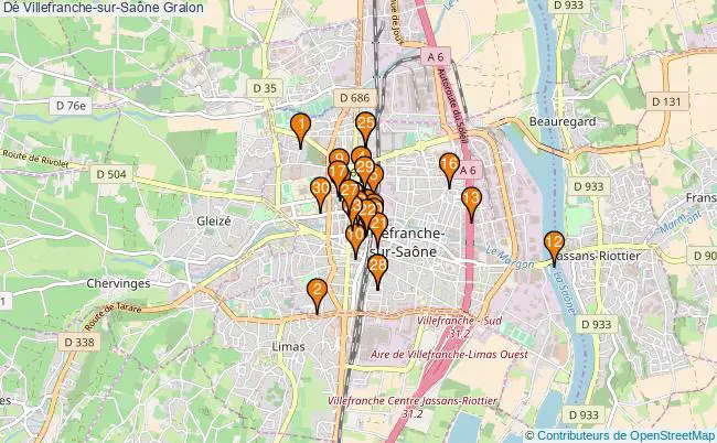 plan Dé Villefranche-sur-Saône Associations dé Villefranche-sur-Saône : 45 associations
