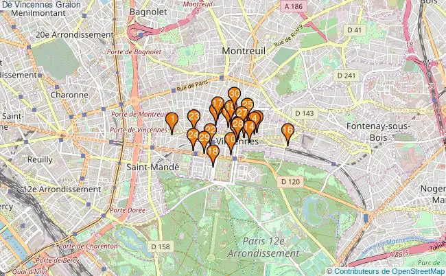 plan Dé Vincennes Associations dé Vincennes : 17 associations