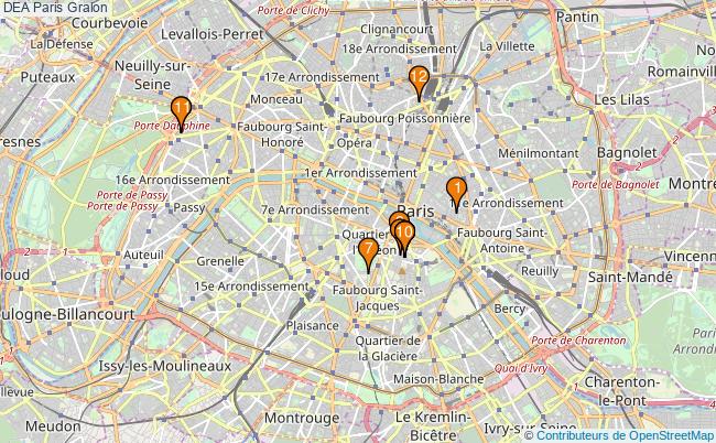 plan DEA Paris Associations DEA Paris : 14 associations