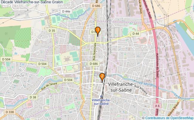 plan Décade Villefranche-sur-Saône Associations décade Villefranche-sur-Saône : 3 associations