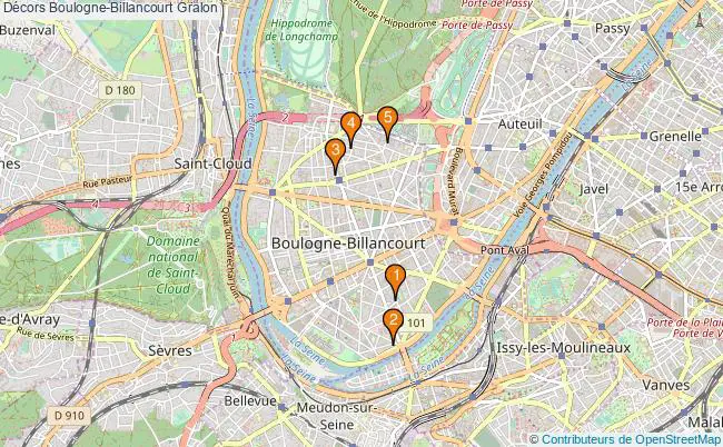plan Décors Boulogne-Billancourt Associations Décors Boulogne-Billancourt : 5 associations