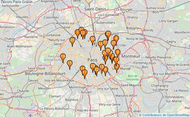 plan Décors Paris Associations Décors Paris : 131 associations